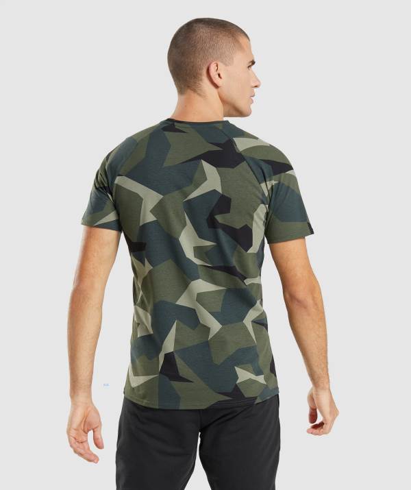 Panske Tricka Gymshark Critical Zelene | CH7604925